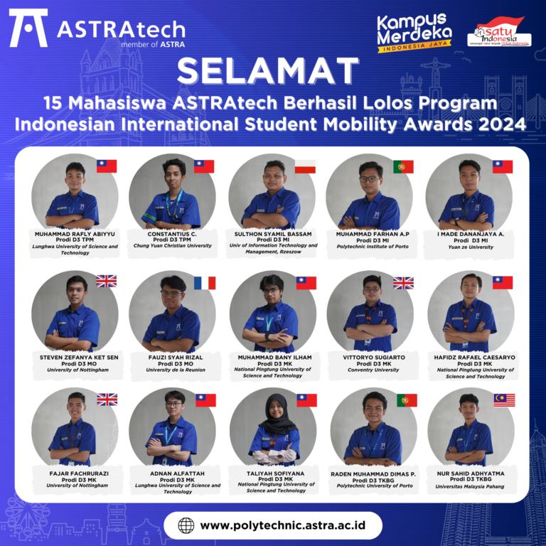 15 Mahasiswa ASTRAtech Berhasil Lolos Program Indonesian International Student Mobility Awards